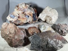 15 lb Lot Of Minerals Rocks From 50s Estate HUGE crystal cluster on matrix  picture