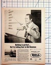 Bell Helmets Vintage Ad Del Bowman Hughes Aircraft Triumph Daytona picture