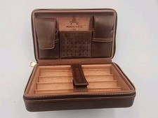 Montecristo 1935 Anniversary Leather Cigar Travel Humidor Case New picture