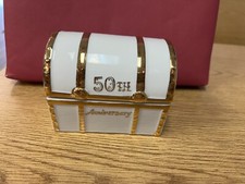 Lefton 50th Anniversary Porcelain Trinket Trunk - Made in Japan picture