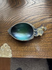 VTG R.D.M. Israel Art Brass Collectible Ashtray Trinket Box Jewelry Box w/Camel picture