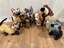 HTF RARE COLLECTION LADY & TRAMP PLUSH. ALL NINE CHARACTERS STAMPED DISNEY. picture