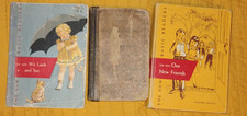 3 Vintage Elementary Readers/English Grammar Books. picture