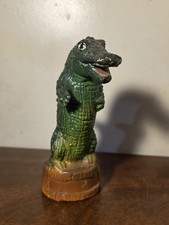 VTG 1980'S PLASTIC CROCODILE ALLIGATOR BANK picture