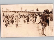 c1910 RARE Native American Party Festival Dora New Mexico NM RPPC Real Photo picture