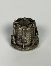 Nicholas Gish Pewter Spinning Carousel Horse Thimble Vintage Signed picture