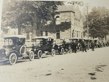 Model T Automobiles On Street Sullivan National Bank Liberty NY Orig Photo c1915 picture