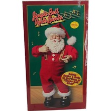 Vintage Jingle Bell Rock Santa Retired 1998 Singing Dancing Holiday Figure picture