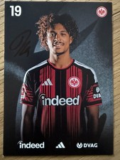 Signed autograph card Jean-Matteo Bahoya Eintracht Frankfurt 2026/2027 departure picture