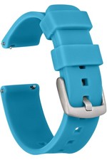 GadgetWraps 22mm Silicone Watch Band Aqua Blue Quick Release for Samsung Fossil picture