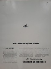 1942 General Electric Air Conditioning  Fortune WW2 Print Ad Q4 Rivet Homefront picture