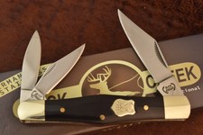 BUCK CREEK SMOOTH BUFFALO HORN GERMAN STAINLESS SWELL CENTER WHITTLER KNIFE picture