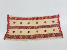 Vintage Traditional Handwoven Geometric Design Textile 40x17 inches picture