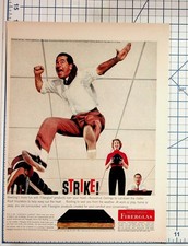 1950s Owens-Corning Fiberglas Bowling Strike Vintage Ad Ephemera Toledo Ohio picture