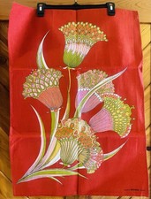 Vintage Creazioni Zucchi Milano Tea towel Flower Retro Italian Linen Sibley's picture