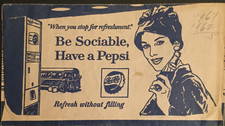 Vintage 1962 Pepsi Cola Advertisement on Greyhound Bus Ticket Envelope picture