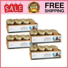 4 Box 8 oz Mason Jars, Regular Mouth Half Pint Canning Jars, 12-Pack Glass Jars picture