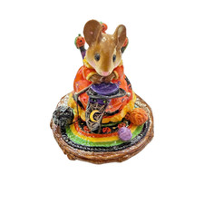 Wee Forest Folk Retired Artist OAK Halloween Knittin  Pretty picture