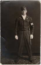 1948 US Army Military Police MP Korea Occupation Soldier Portrait Photo Baton picture