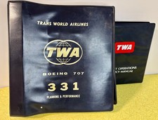 Vintage TWA Boeing 707 Flight Crew Training Manual Binder 1987 1988 Airline picture