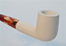 Standard Billiard Smooth Bent Meerschaum Pipes picture