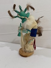 Kokopelli Handmade Cloth Art Doll Southwest Folk Art Signed Native Style Figure picture