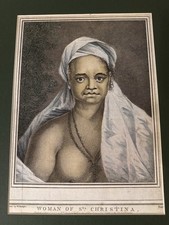 Original 1777 William Hodges Engraving: Woman of Sta. Christina (Cook Voyage) picture