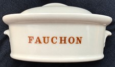 Vintage Fauchon Paris Pate Foie Gras Terrine Covered Ceramic Dish G136 000 picture