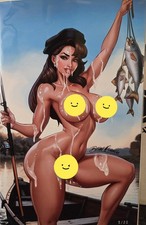 Queens Of Dixie #2 GONE FISHIN GLAZED NUDE Virgin Variant cover comic book rare picture