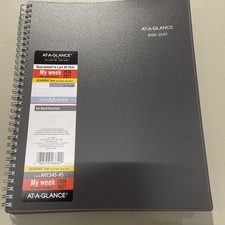 AT-A-GLANCE 2026-2027 Academic Planner Weekly Monthly 8.5x11 Charcoal DayMinder picture
