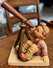 VINTAGE Goebel M.J Hummel Figurine #132 - STAR GAZER, Boy With Telescope picture