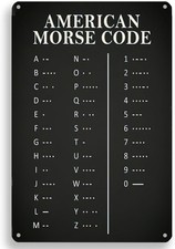 Funny Tin Metal Signs Home Décor American Morse Code Retro Wall Poster Novelty T picture
