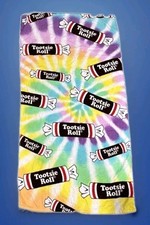 NEW RARE Tootsie Roll Candy 100% Cotton Beach Towel 28” X 58” picture