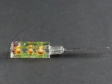 Vintage Stainless Letter Opener Lucite Handle Dried Flowers Water Globe Inside picture