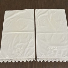 Pair Vintage Embroidered Monogrammed S Pillowcases 21