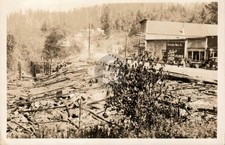 Street View of Cloverdale OR Oregon Old Cars 1910-1930 RPPC Photo Postcard COPY picture