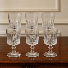 SET OF 6 - Baccarat Cut Crystal Port Glasses (Set E) picture