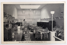 Hendersonville, North Carolina NC Blue Grill Restaurant Interior View Postcard picture