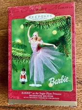 Barbie as the Sugar Plum Princess ornament - Hallmark Keepsake -  Set of 2 -NEW picture