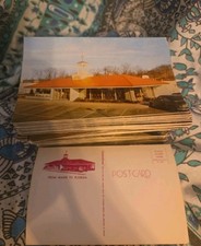 Vtg Johnson's Motor Lodge Lake George NY ADK Postcard 100+ All Same Card 1950's picture