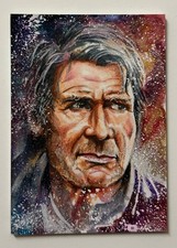 HAN SOLO (H. Ford) 1/1 Sketch Mick & Matt Glebe 2019 Topps Star Wars Masterwork picture