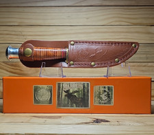 Marbles MR302 Hunting Knife Clip Point 3.5-4in Stainless Wood Handle W/Sheath picture
