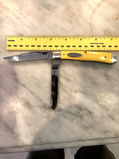 Winchester Yellow Boy Trapper 2 2-Blade Slipjoint Yellow Handle picture