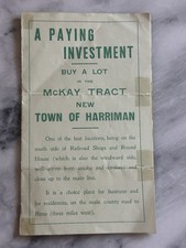 1903 Harriman Nevada Sparks McKay Tract Real Estate Brochure Railroad Map Reno picture