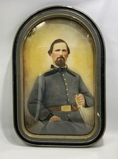 Ca 1920s convex glass Photo of Capt Abner Monroe Reynolds Confederate Civil war picture