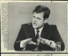 1966 Press Photo Senator Edward Kennedy appears on NBC's 