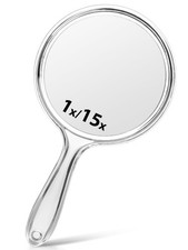Macaki Hand Mirror, Double-Sided 1X/15X 10.5