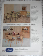 Lloyd Furniture Vintage Print Ad Modern Dining Heywood Wakefield Menominee MI picture