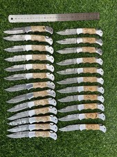 Lot Of 24 Pieces Handcrafted Back Lock Damascus steel Outdoor Folding Knife picture