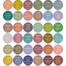 Xuhal 36 Pcs Jesus Faith Fridge Magnets Bible Verse Refrigerator Magnets Chri... picture
